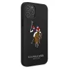 U.S. POLO ASSN. USHCP12MPUGFLBK iPhone 12/12 Pro 6.1 Black Polo Embroidery Collection Back Cover