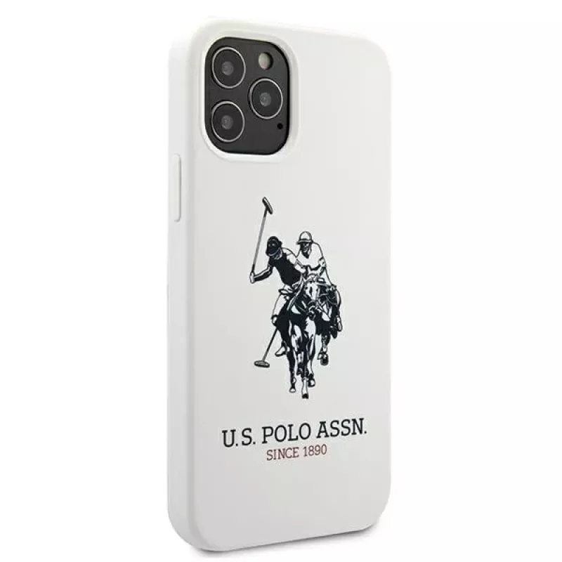 U.S. POLO ASSN. Silicone Collection iPhone 12/12 Pro 6,1 inch White Silicone Case