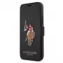 U.S. POLO ASSN. Polo Embroidery Collection Book Case iPhone 12/12 Pro 6,1 inch juoda