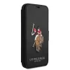 U.S. POLO ASSN. Polo Embroidery Collection Book Case iPhone 12/12 Pro 6,1 inch juoda