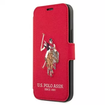 U.S. POLO ASSN. Polo Embroidery Collection Book Case, iPhone 12/12 Pro 6,1 colio, raudona