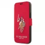 U.S. POLO ASSN. Polo Embroidery Collection Book Case, iPhone 12/12 Pro 6,1 colio, raudona