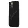 Guess Script Vintage Hard Case, skirta Apple iPhone 12 Pro Max 6,7 colių, juoda