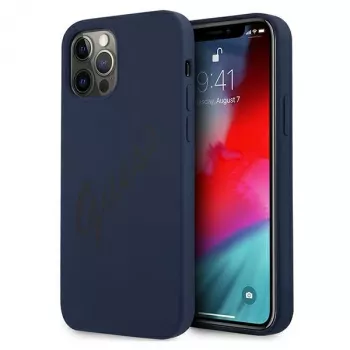 Guess Script Vintage Hard Case for Apple iPhone 12 / iPhone 12 Pro 6,1 inch Blue