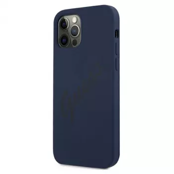 Guess Script Vintage Hard Case for Apple iPhone 12 / iPhone 12 Pro 6,1 inch Blue