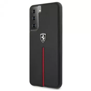 Ferrari FEOSIHCS21SBK Off Track Leather Nylon Stripe Hard Case, Samsung Galaxy S21 (G991) - Juoda