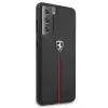 Ferrari FEOSIHCS21SBK Off Track Leather Nylon Stripe Hard Case, Samsung Galaxy S21 (G991) - Juoda