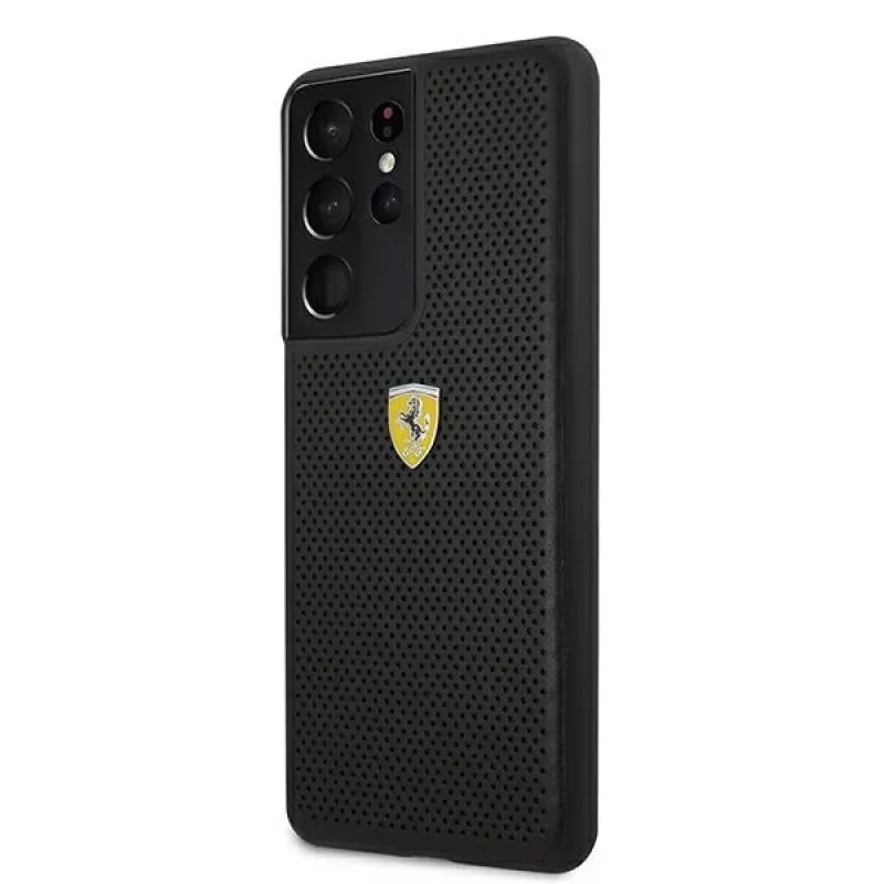 Ferrari FESPEHCS21LBK S21 Ultra G996 Black Hardcase On Track Perforated