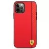 Ferrari FESAXHCP12LRE iPhone 12 Pro Max 6,7 inch Red Hardcase On Track Carbon Stripe