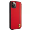 Ferrari FESAXHCP12LRE iPhone 12 Pro Max 6,7 inch Red Hardcase On Track Carbon Stripe