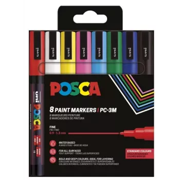 POSCA Uni-Ball Marker UNI PC-3M 8-Piece Set Basic (186558)
