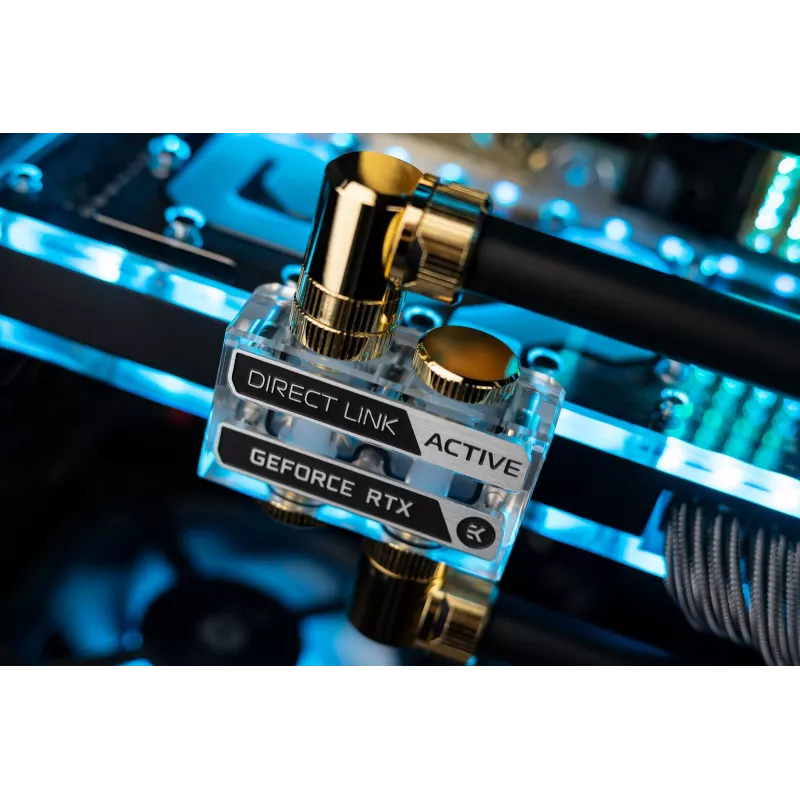 EK Water Blocks Vector² GPU Water Block Interconnect Bridge - Acrylic - Transparent - G1/4 inch - 41 mm