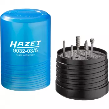 HAZET 9032-03/5 Karbidiniai frezai 3 mm kotu, 5 vnt.