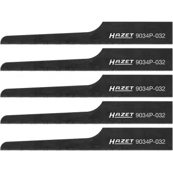 HAZET 9034P-032/5 Pjūklelio Drobės 5 vnt. Rinkinys, Bimetalinės, T-Kotelis, Progresyvus Dantukas, 100 mm