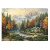 Schmidt Thomas Kinkade Studios Autumn Evening at the Lake 1000 Piece Jigsaw Puzzle