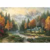 Schmidt Thomas Kinkade Studios Autumn Evening at the Lake 1000 Piece Jigsaw Puzzle