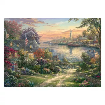 SCHMIDT SPIELE Thomas Kinkade Studios: Harbor in New England (1000 Pieces)