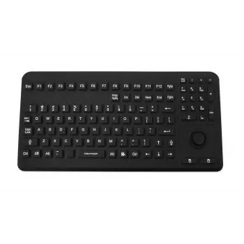 GETT InduKey InduProof Advanced TKG-104-MB-IP68-VESA-BLACK Industrial Keyboard, 104 Keys, IP68, VESA Mount, USB, Black