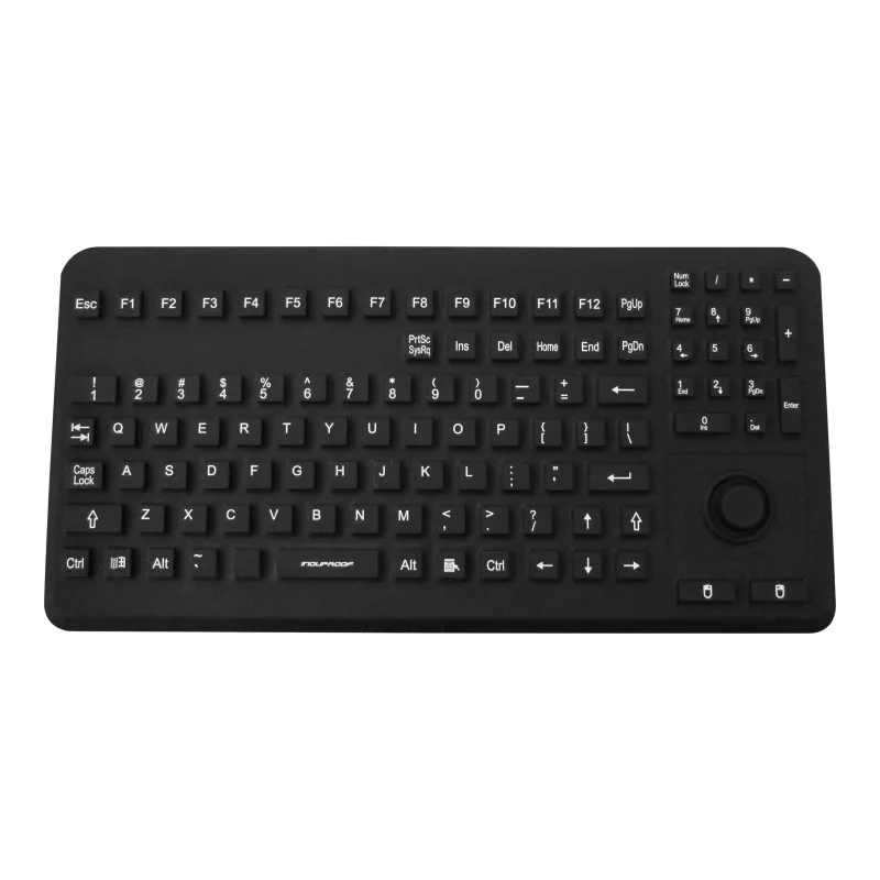 GETT InduKey InduProof Advanced TKG-104-MB-IP68-VESA-BLACK Industrial Keyboard, 104 Keys, IP68, VESA Mount, USB, Black