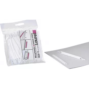 LAUREL Easy Clip segimo juostelės baltos trumpos 100 vnt.