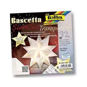 Folia Origami Popieriaus Rinkinys Bascetta Star Midi 32 Lapai 15x15 cm