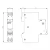 Siemens 5SV13166KK16 RCBO 2 polių 16 A 30 mA, B charakteristikos, A tipo, 6 kA
