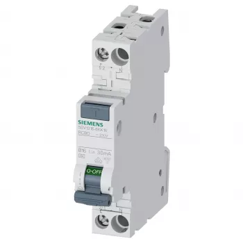 Siemens 5SV13166KK16 RCBO 2-Pol 16 A 30 mA Tipas C 6 kA