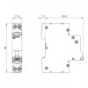 Siemens 5SV6016-6KK16 AFDD/MCB Kombinuotas Įrenginys B16 2-Polių 230V 1TE