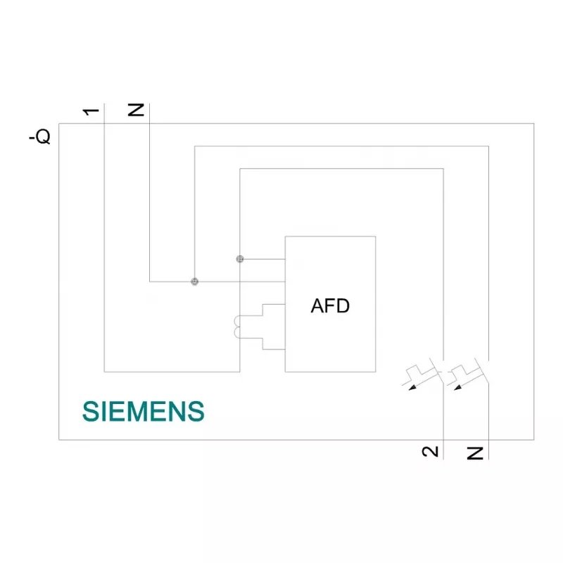 Siemens 5SV6016-6KK16 AFDD/MCB Kombinuotas Įrenginys B16 2-Polių 230V 1TE