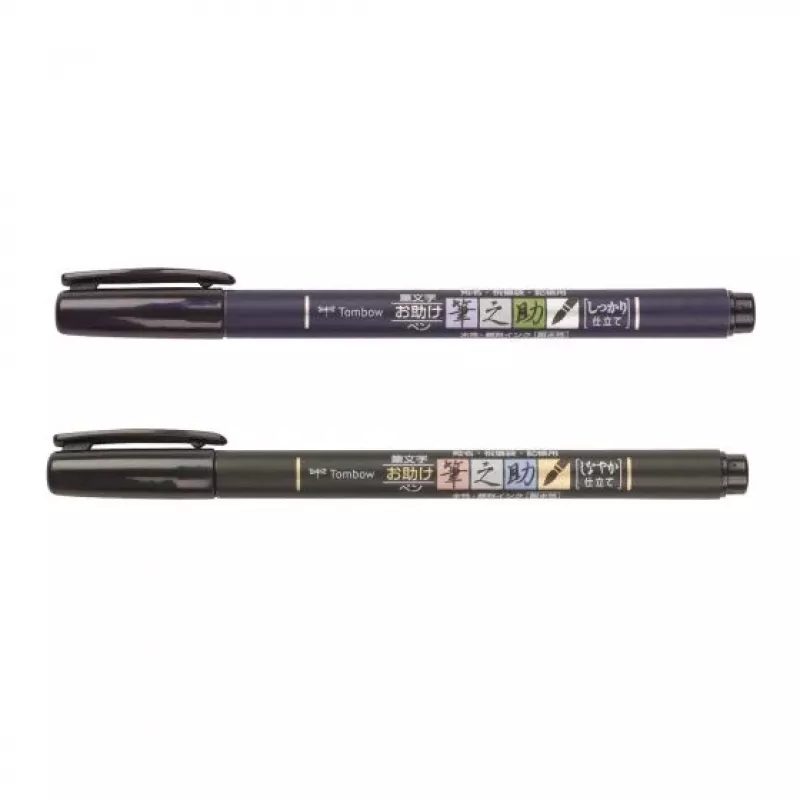 Tombow WS-BHS-2P Dual Brush Pen rinkinys - juoda - 2 vnt. - lizdinė pakuotė