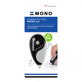 Tombow korekcinė juosta voleliu Grip CT-CD5C11 5mm x 10m juoda/balta