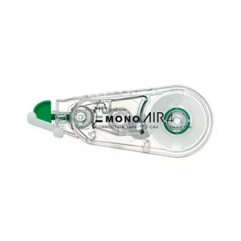 Tombow CT-CA4-20 MONO CA korekcinis volelis – balta juosta 10 m x 4,2 mm – žalias/skaidrus dozatorius – 20 vienetų