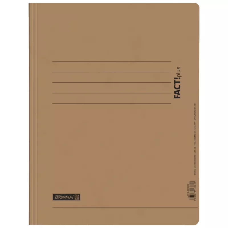 BRUNNEN FACT!plus Spiral Folder A4 Cardboard Brown