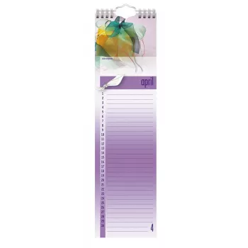 BRUNNEN Year-Independent Birthday Calendar A4 Flowers Spiral Binding