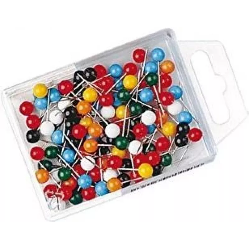 WEDO 56 199 žymėjimo smeigtukai, 16 mm, 6 mm galvutė, įvairių spalvų
