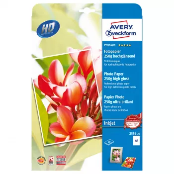 Avery Zweckform Premium Glossy Photo Paper - Glossy - White - A4 (210 x 297 mm) - 25 Sheets