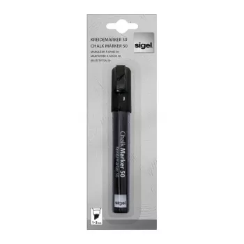 SIGEL Kreidemarker 50 Chalk Marker Chisel Tip 1-5 mm Black 1 Piece