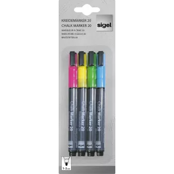 SIGEL Chalk Marker 20 Round Tip White