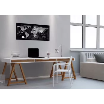SIGEL GL270 Stiklinė magnetinė lenta 910 x 460 mm, superbalta, be rėmelio, su 2 magnetais ir markeriu