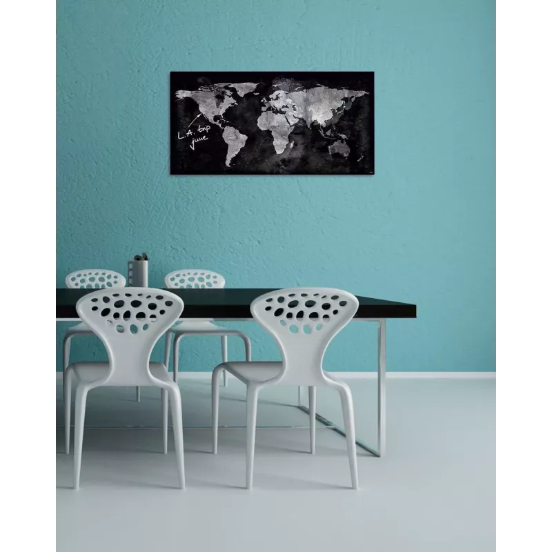 SIGEL GL270 Stiklinė magnetinė lenta 910 x 460 mm, superbalta, be rėmelio, su 2 magnetais ir markeriu