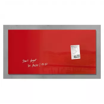 SIGEL Artverum GL147 Magnetinė stiklinė lenta 910x460 mm, balta, berėmė, montuojama ant sienos