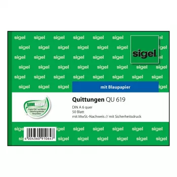 SIGEL QU619 Užrašinė A6 50 Lapų Balta