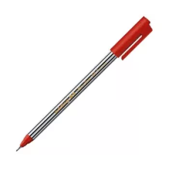 EDDING 89 Fineliner raudonas 0,5 mm apvalus antgalis, vandens pagrindo rašalas, plastikinis korpusas