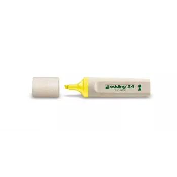edding 24 EcoLine teksto žymeklis, geltonas, nuožulnus antgalis 2-5 mm, 10 vnt.