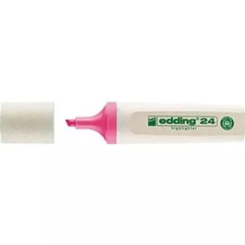 EDDING EcoLine 24 Highlighter - Rožinė - 10 vnt. - 2-5 mm kaltinis antgalis - vandens pagrindo rašalas - 90% perdirbto plastiko