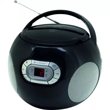 Soundmaster SCD5800BL nešiojamas CD radijo grotuvas su kasečių įrenginiu, USB, FM radiju ir mikrofonu – mėlynas