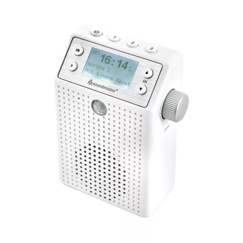 Soundmaster DAB60WE Sieninis Radijas DAB+, FM, Bluetooth, USB, Laisvų Rankų Funkcija, Atsparus Vandeniu, Baltas