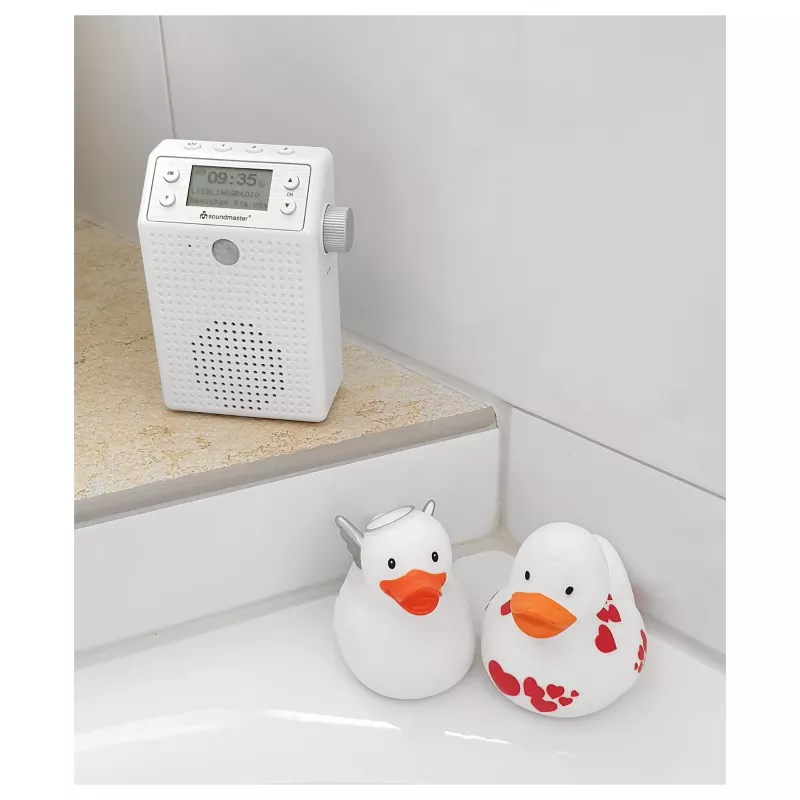 Soundmaster DAB60WE Sieninis Radijas DAB+, FM, Bluetooth, USB, Laisvų Rankų Funkcija, Atsparus Vandeniu, Baltas
