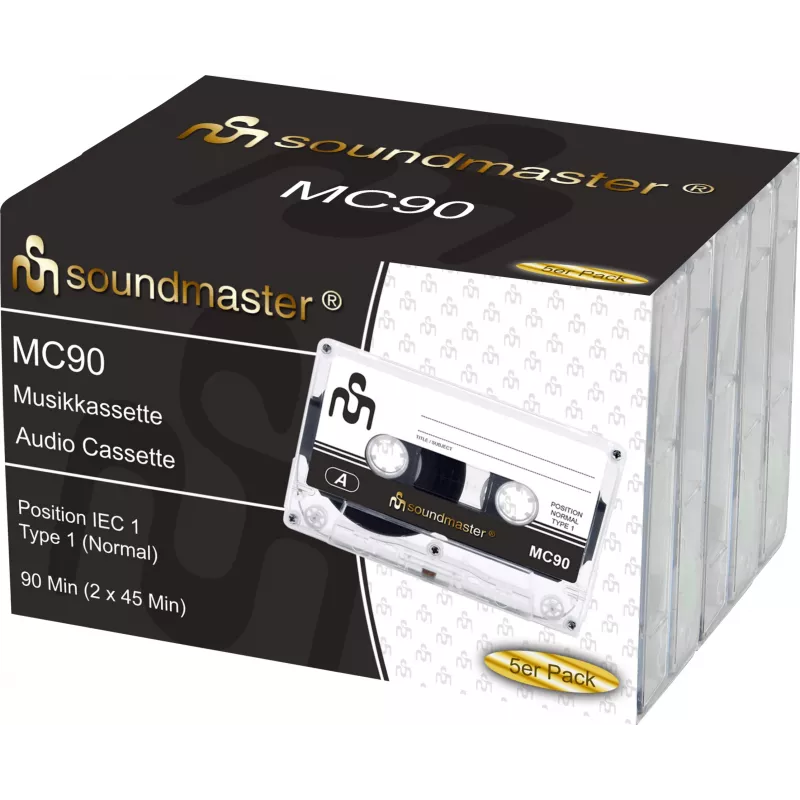 Soundmaster MC905P Audio Cassette Type I C90 5-Pack