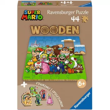 RAVENSBURGER Wooden Puzzles Kids - Super Mario (44 dalių)